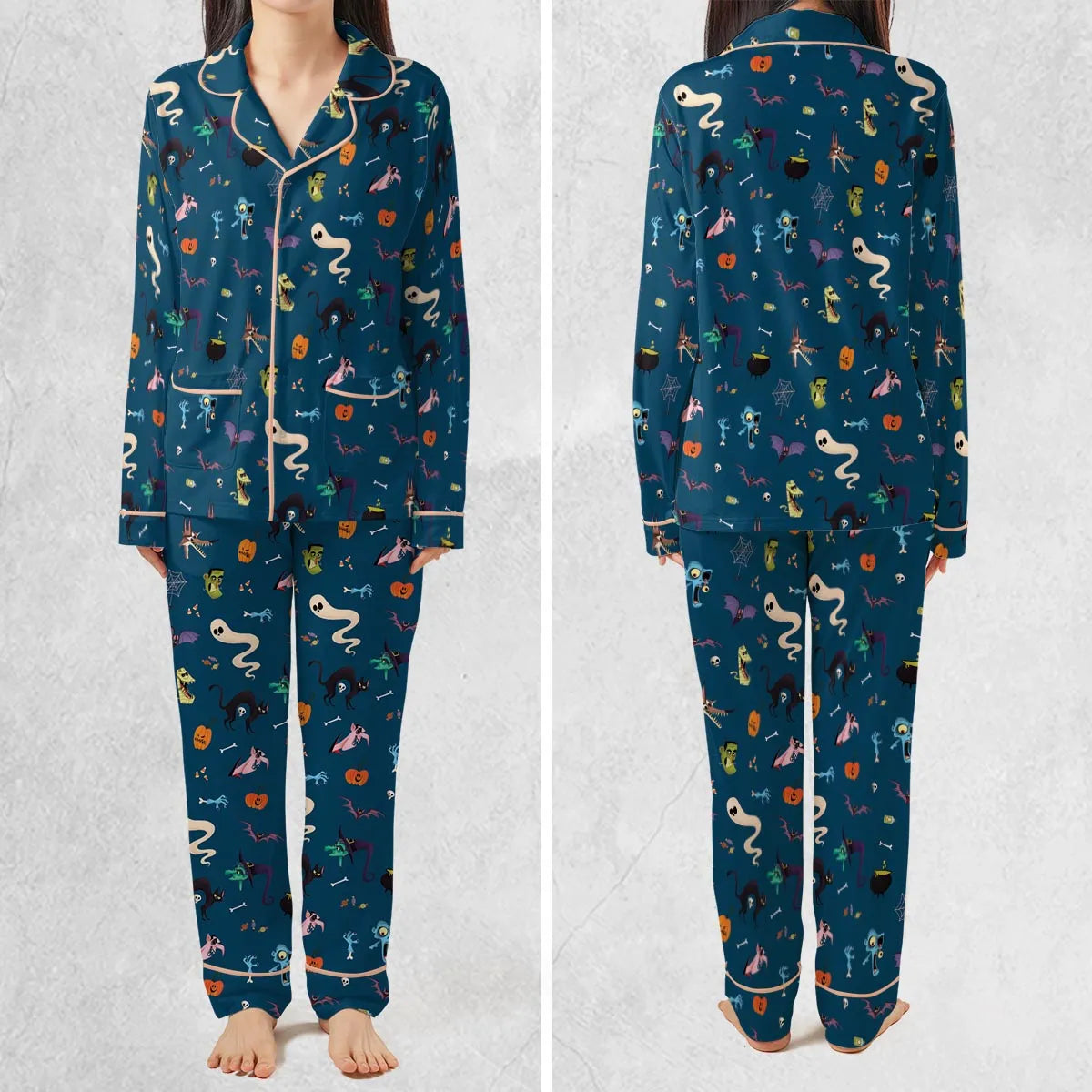 Cute Spooky Classic Monster Pajamas Set