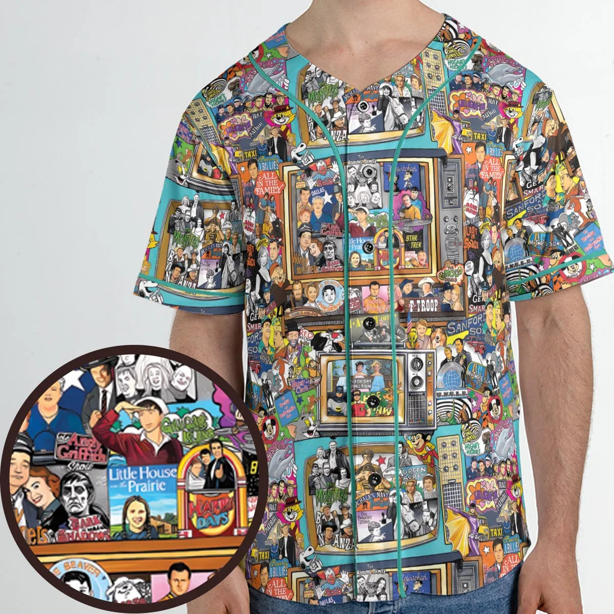 Timeless Memories of TV Unisex Baseball Jersey