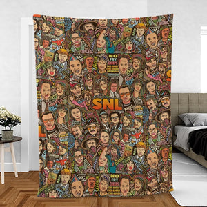 Blues Brothers Waynes World Coneheads SNL Characters Fleece Blanket