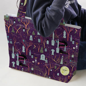 Nostalgic 80s 90s Spooky Scene Large Tote Bag