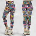 Goosebumps Monster Collage Pattern Legging