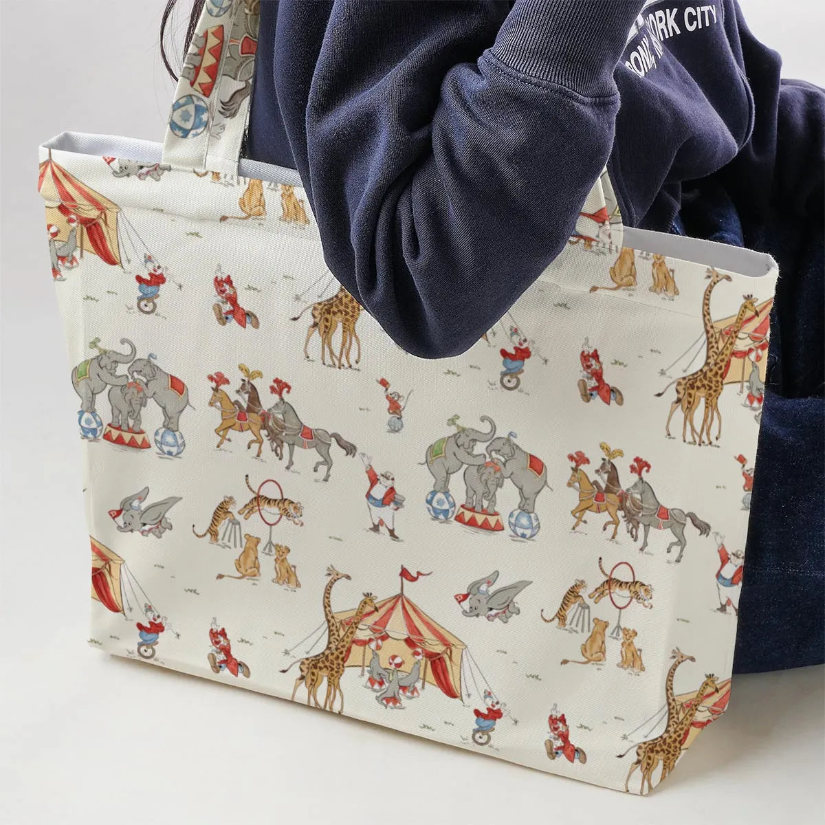 Nostalgic Circus Dumbo Large Tote Bag
