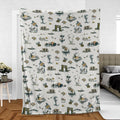 Yellowstone National Park Pattern Fleece Blanket