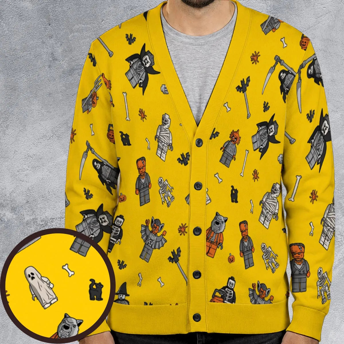 Spooky Season Lego Halloween Cardigan