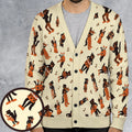 Vintage Halloween Beistle Scat Cat Band Cardigan