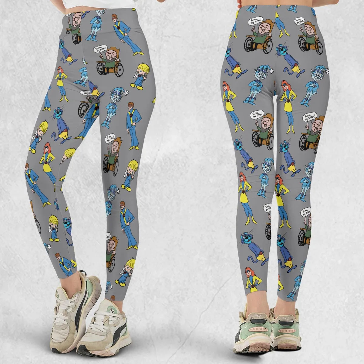 70s Saturday Morning Superhero Cartoon Legging
