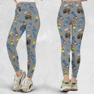 70s Saturday Morning Superhero Cartoon Legging