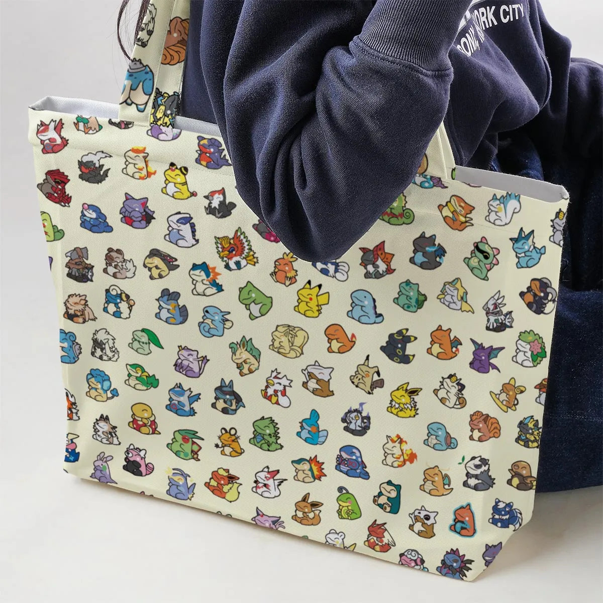 Pokemon In Substitute Style Large Tote Bag