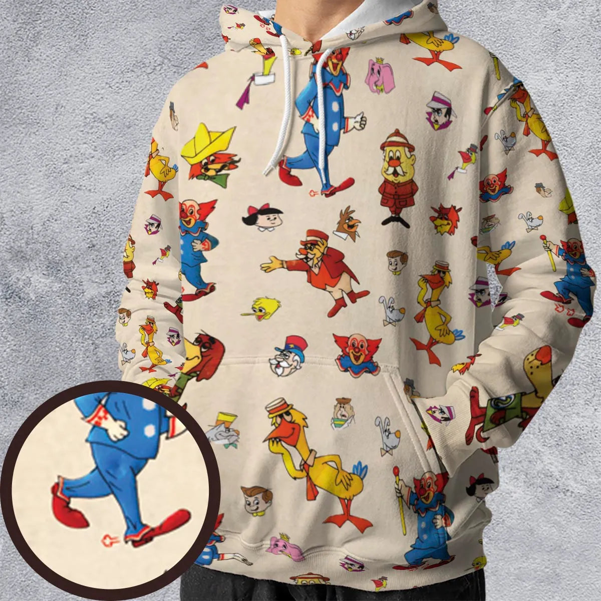 Bozo The Clown And Friends All-over Print Hoodie