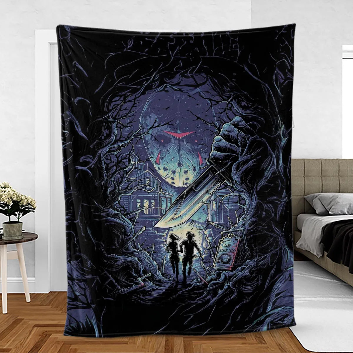 Camp Crystal Chic Friday the 13th Fleece Blanket