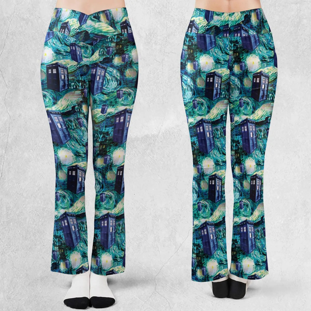 Tardis Starry Night Doctor Who Flare Leggings