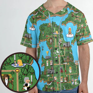 Pixel Art Python Monty Python Unisex Baseball Jersey