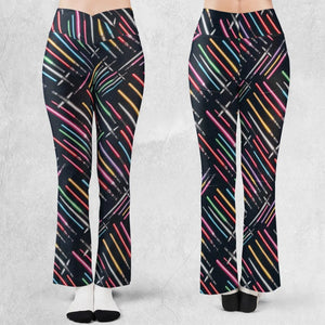 Lightsabers Star Wars Pattern Flare Leggings