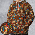 Donkey Kong Pattern All-over Print Hoodie