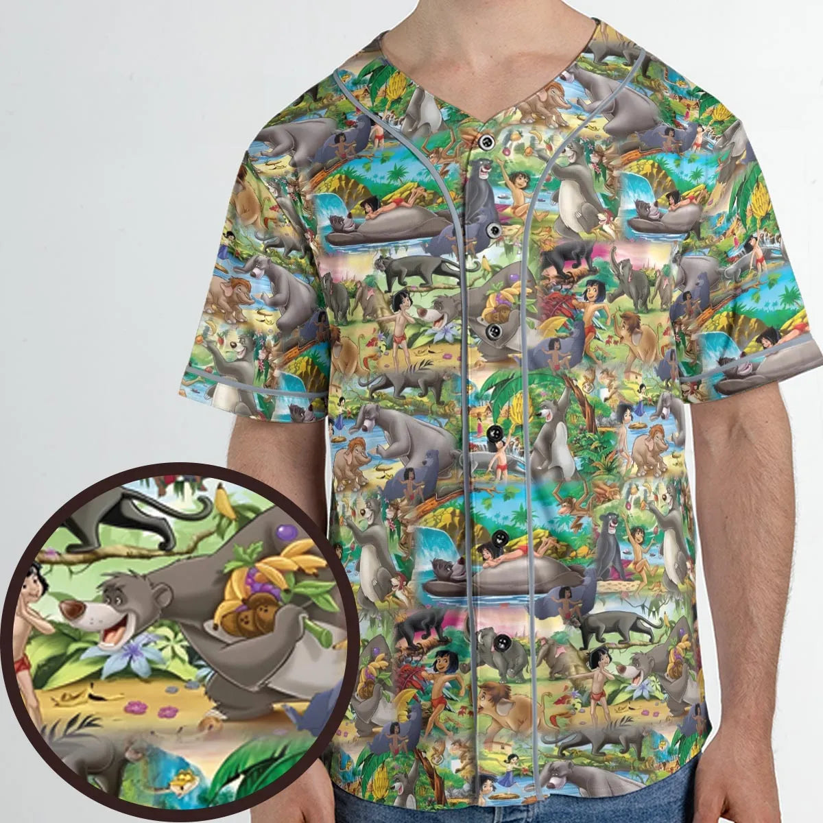 The Jungle Book Rudyard Kipling Seamless Unisex Baseball Jersey