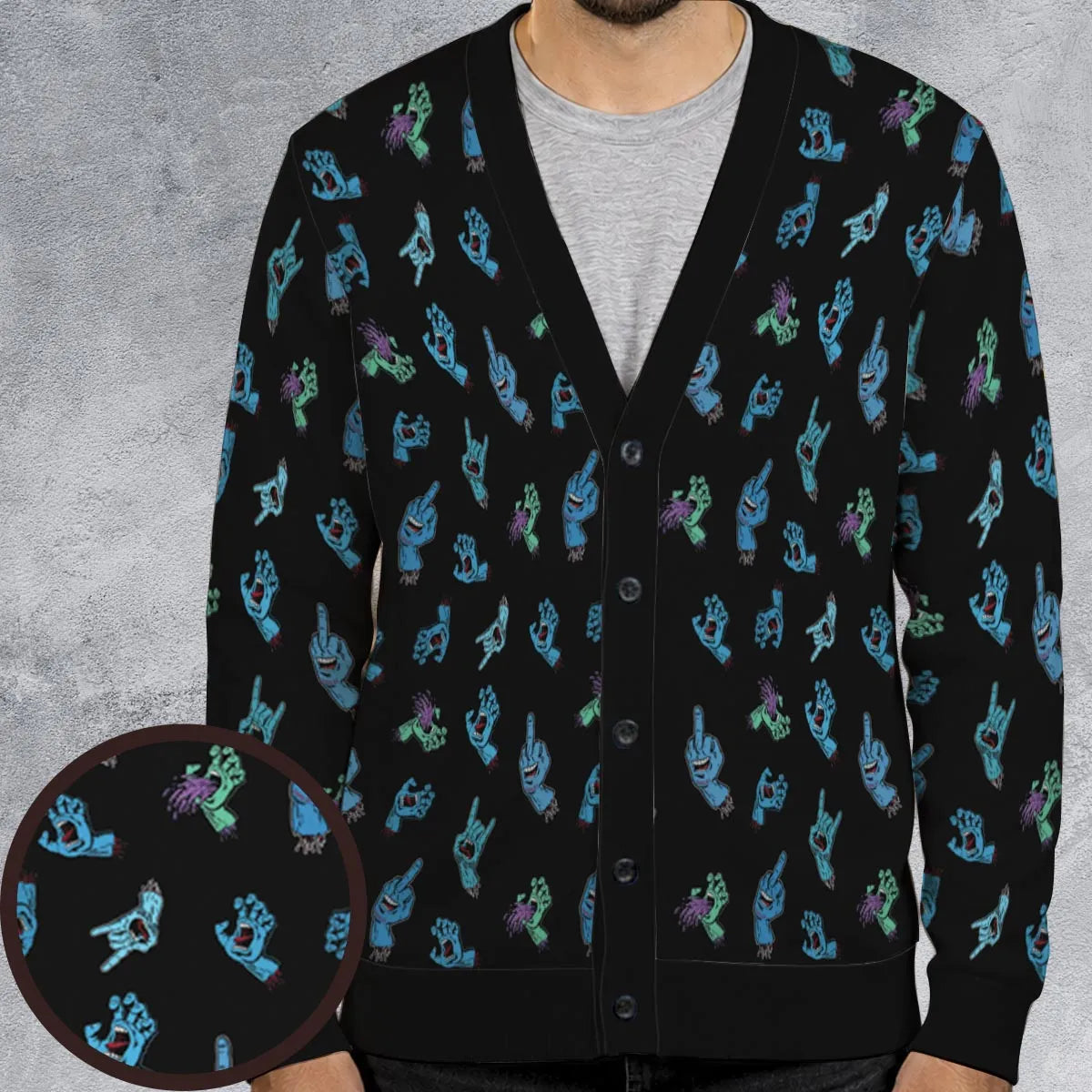 Santa Cruz Screaming Hand Cardigan