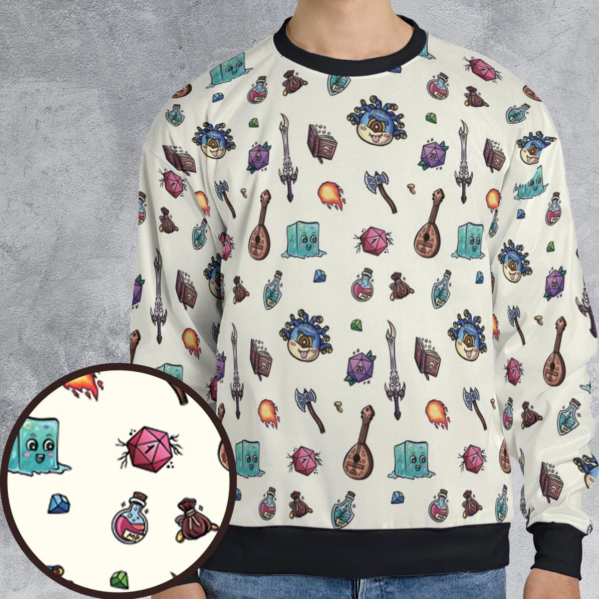RPG Classics Pack DnD All-over Print Sweatshirt