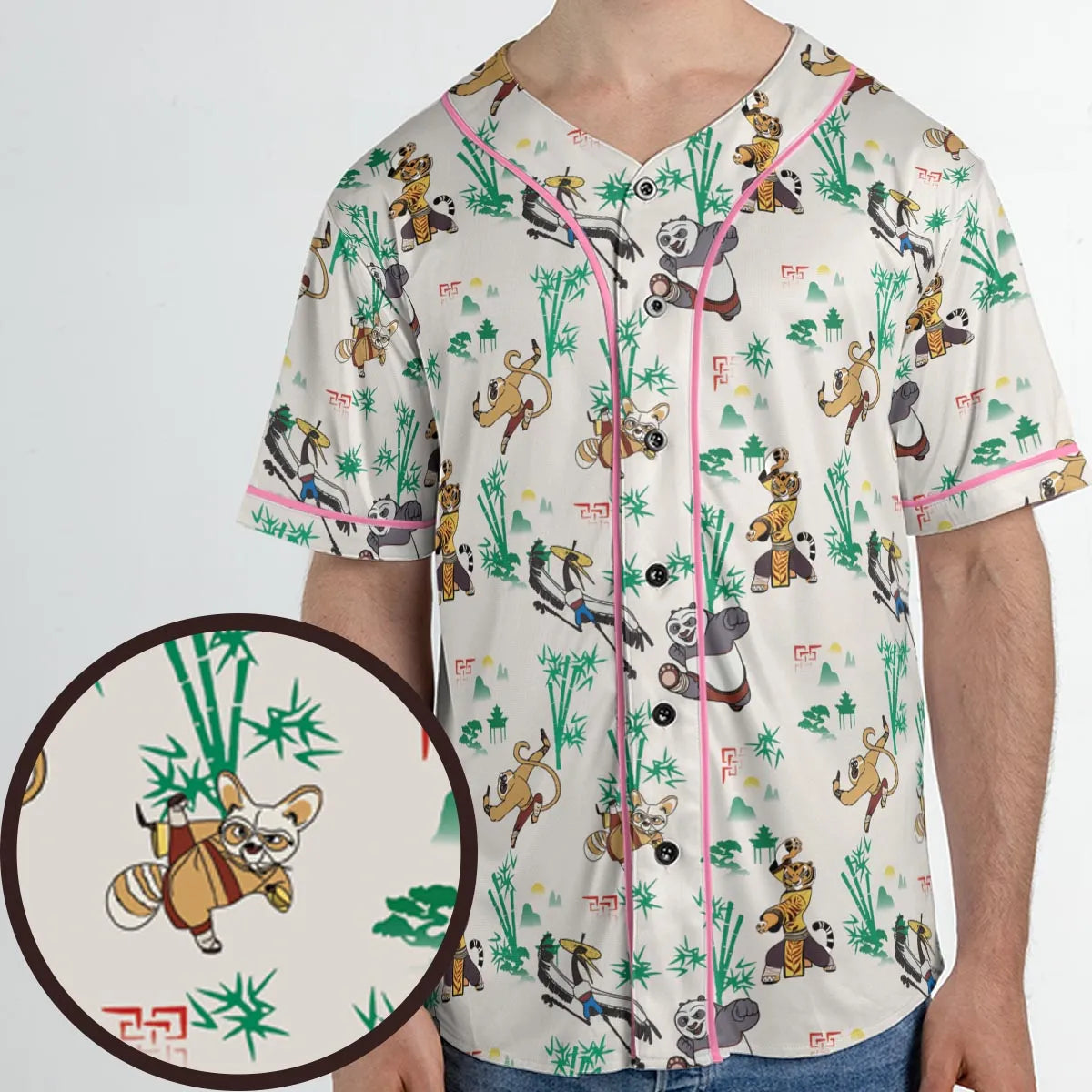 Kung Fu Panda Characters Unisex Baseball Jersey