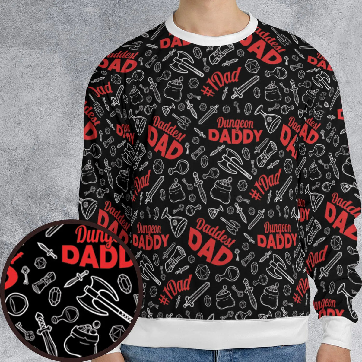 Dungeon Daddy DND All-over Print Sweatshirt