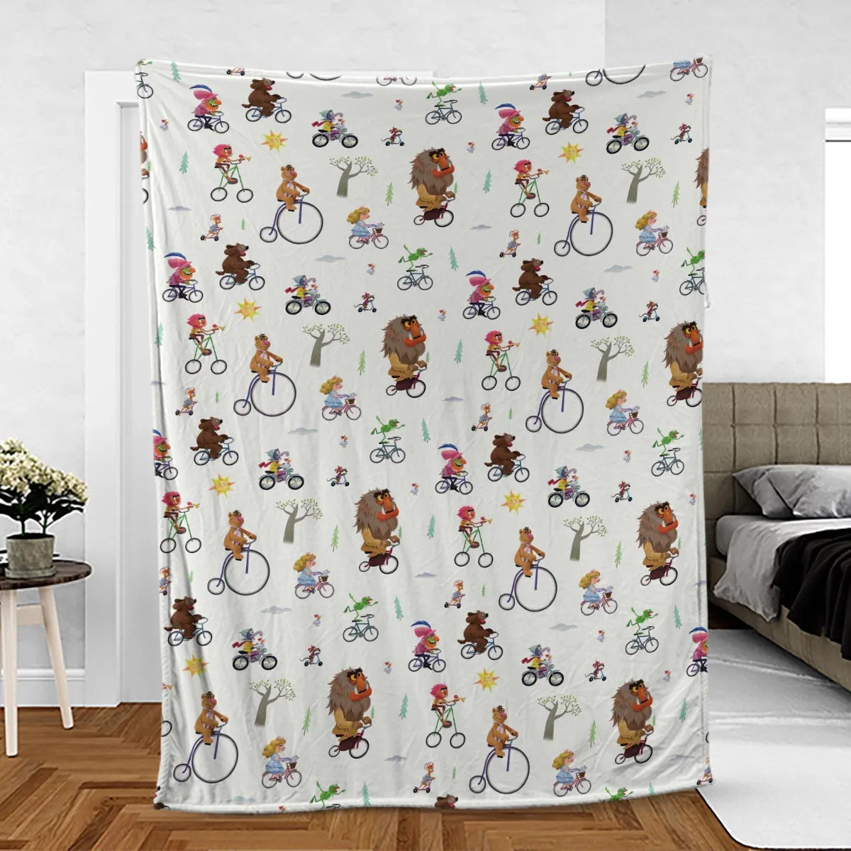 The Muppet Movie Bike Scene Fleece Blanket