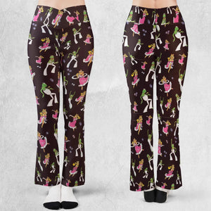 Disco Couple Kermit And Piggy The Muppet Show Flare Leggings