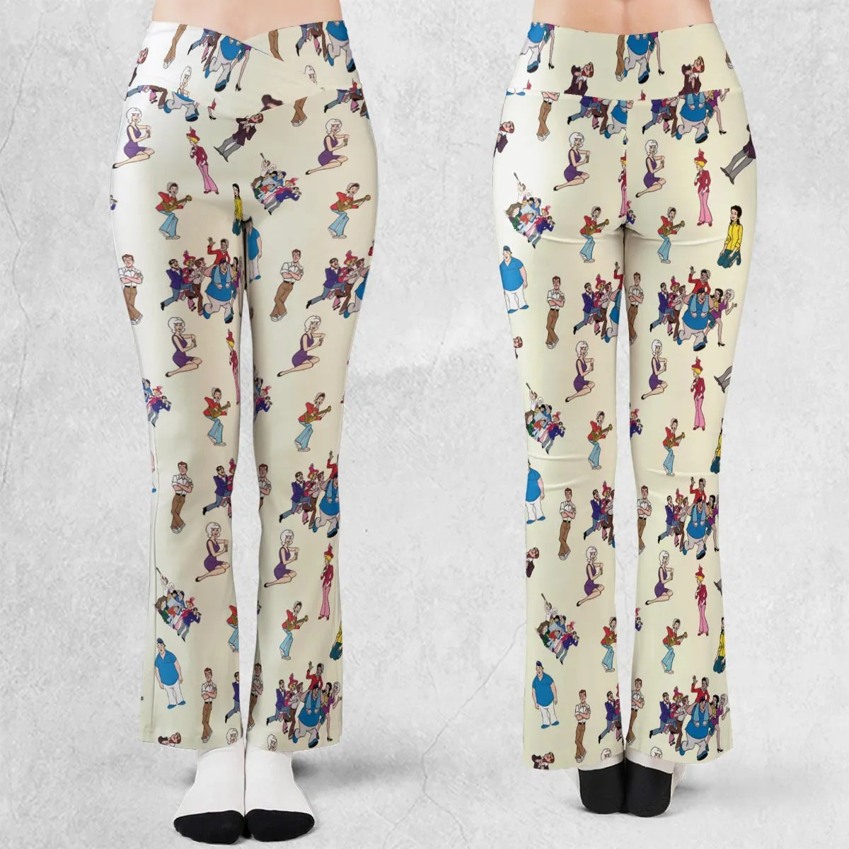 The New Adventures of Gilligan Pattern Flare Leggings