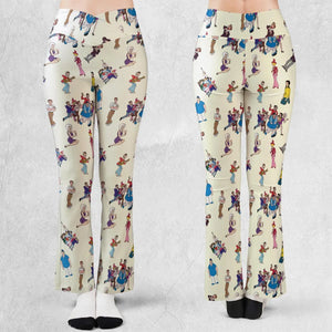 The New Adventures of Gilligan Pattern Flare Leggings