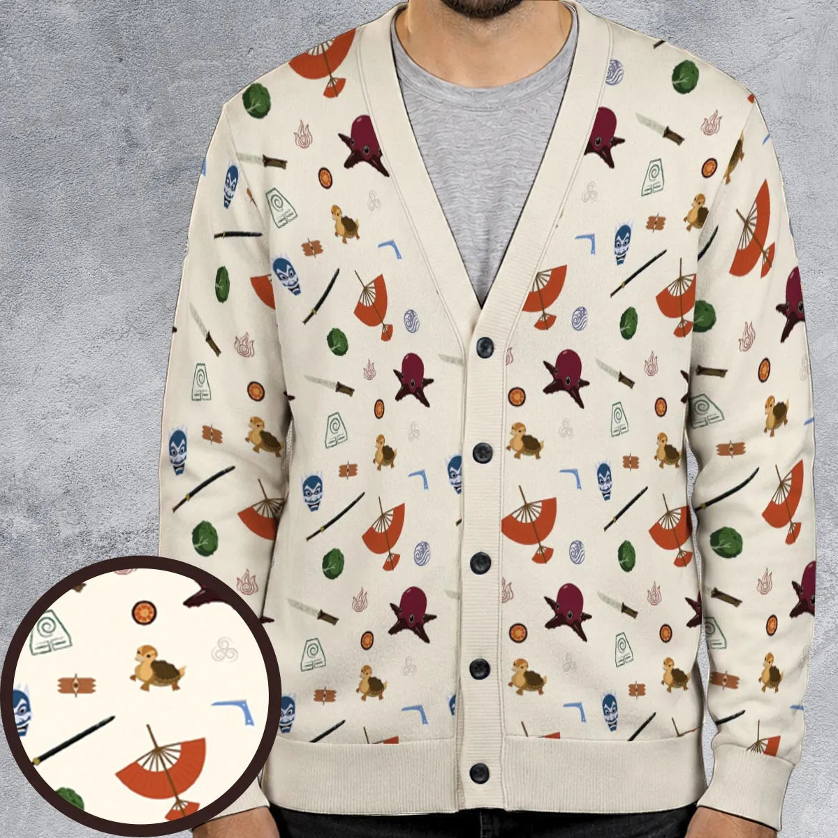 Avatar The Last Airbender Medley Pattern Cardigan