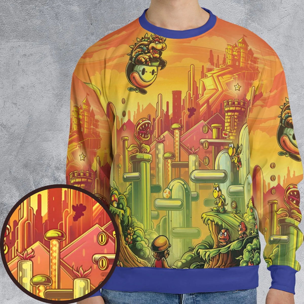 Plumber Kingdom Super Mario All-over Print Sweatshirt