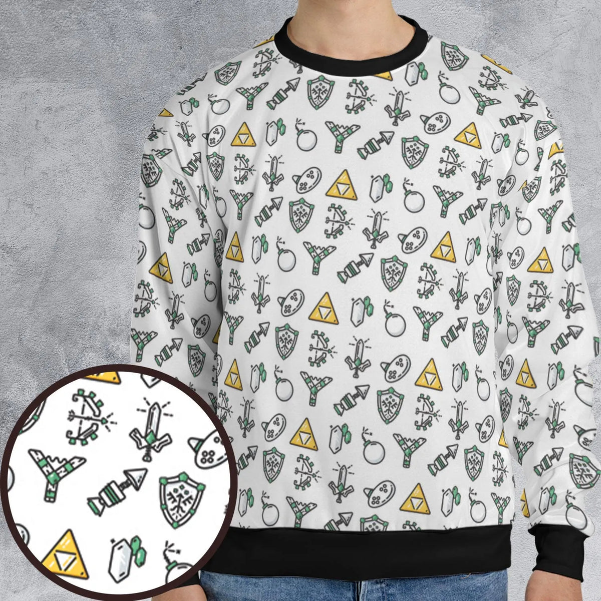 The Zelda Pixel Style All-over Print Sweatshirt