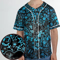 Blue Key Heart Kingdom Hearts Unisex Baseball Jersey