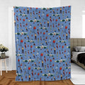 Speed Racer Characters Pattern Fleece Blanket