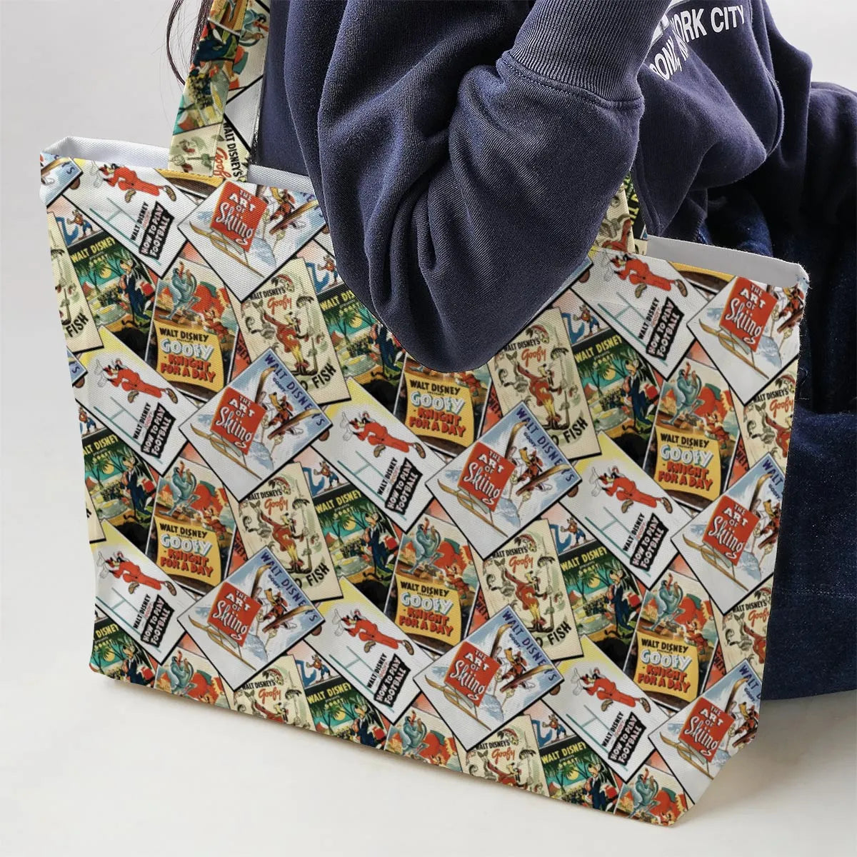 Goofy Vintage Posters Large Tote Bag