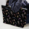 Groovie Addams Family  Cartoon Characters Large Tote Bag