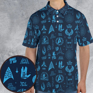 Trekkie Star Trek Pattern AOP Men/Women Polo Shirt