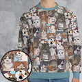Funny Cat Internet Meme All-over Print Sweatshirt