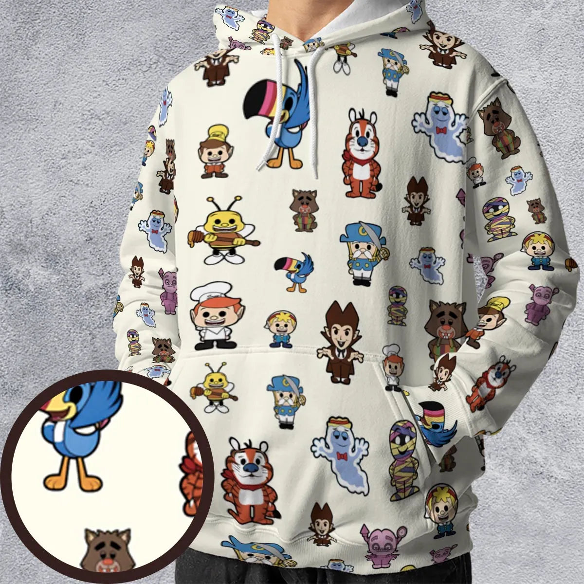 Breakfast Club Cereal Mascot All-over Print Hoodie