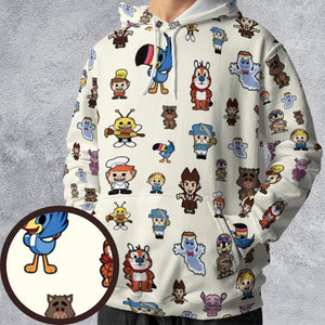Breakfast Club Cereal Mascot All-over Print Hoodie