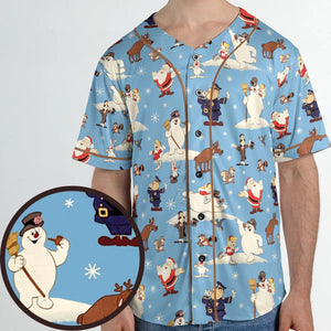 Frosty the Snowman Christmas Characters Unisex Baseball Jersey