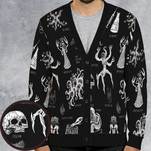 H.P. Lovecraft Monsters Cardigan