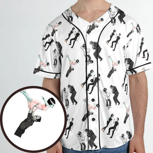 Frankenstein And Bride Movie Dance Scenes Unisex Baseball Jersey
