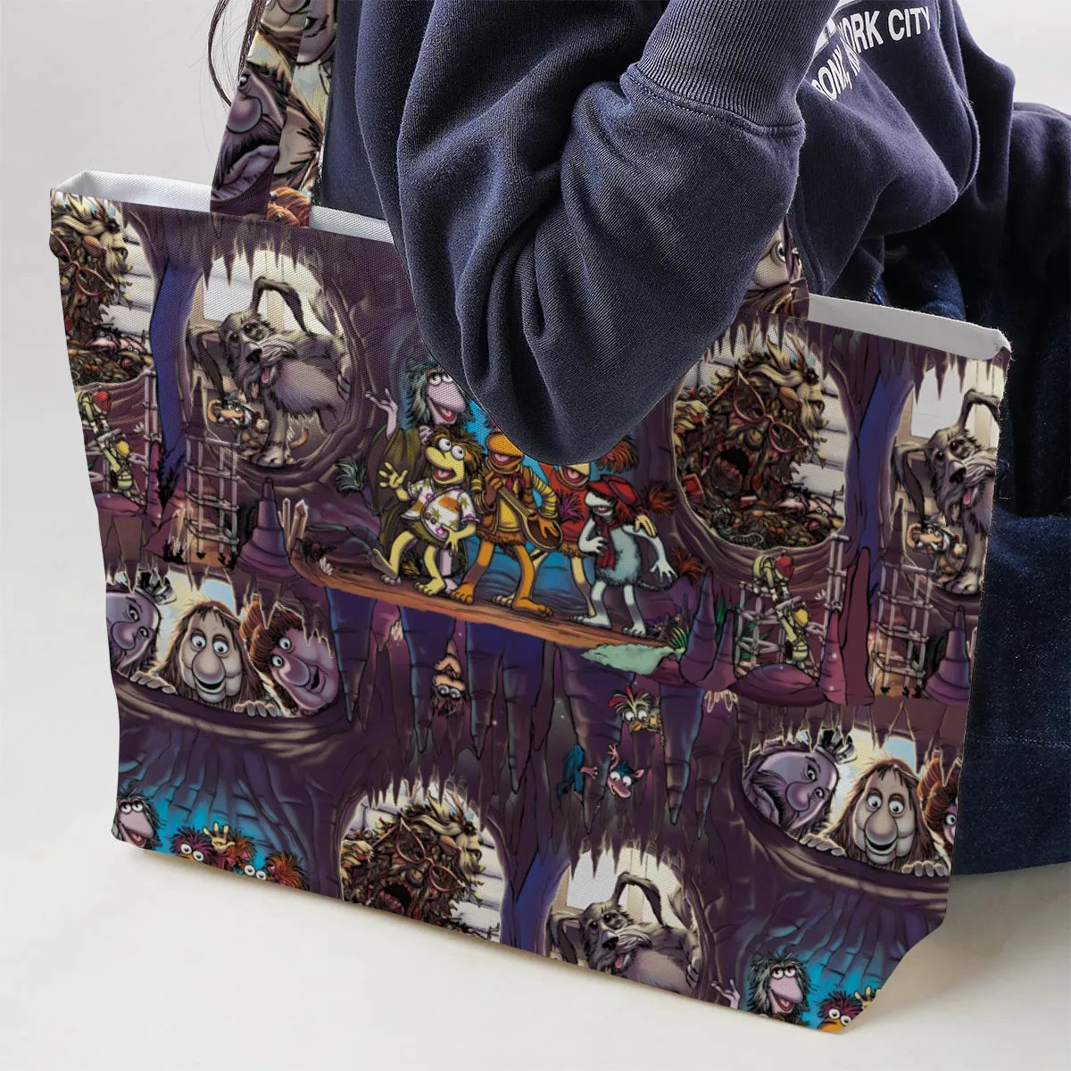 It's All Connected Fraggle Rock Large Tote Bag