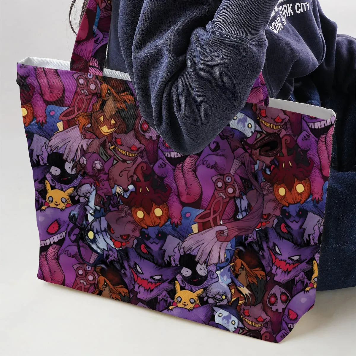 Scaries Poison Pokemon Large Tote Bag