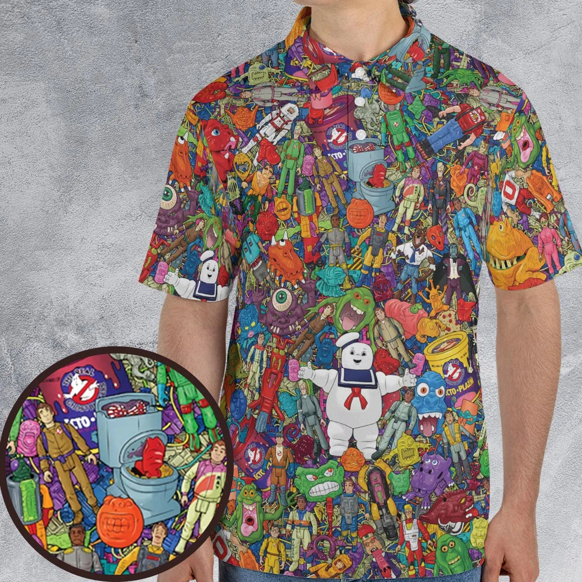 Ghostbusters Toybox AOP Men/Women Polo Shirt