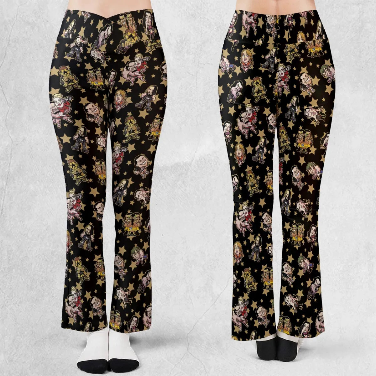 Wrestlers Mini Icons Flare Leggings