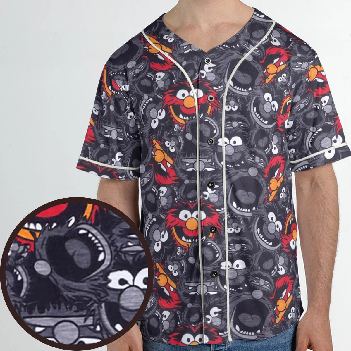 Animal The Muppets Pattern Unisex Baseball Jersey