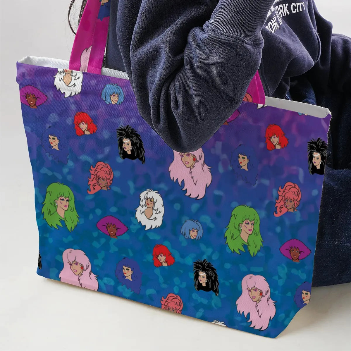 Misfits and Hologram  Jem and the Holograms Large Tote Bag