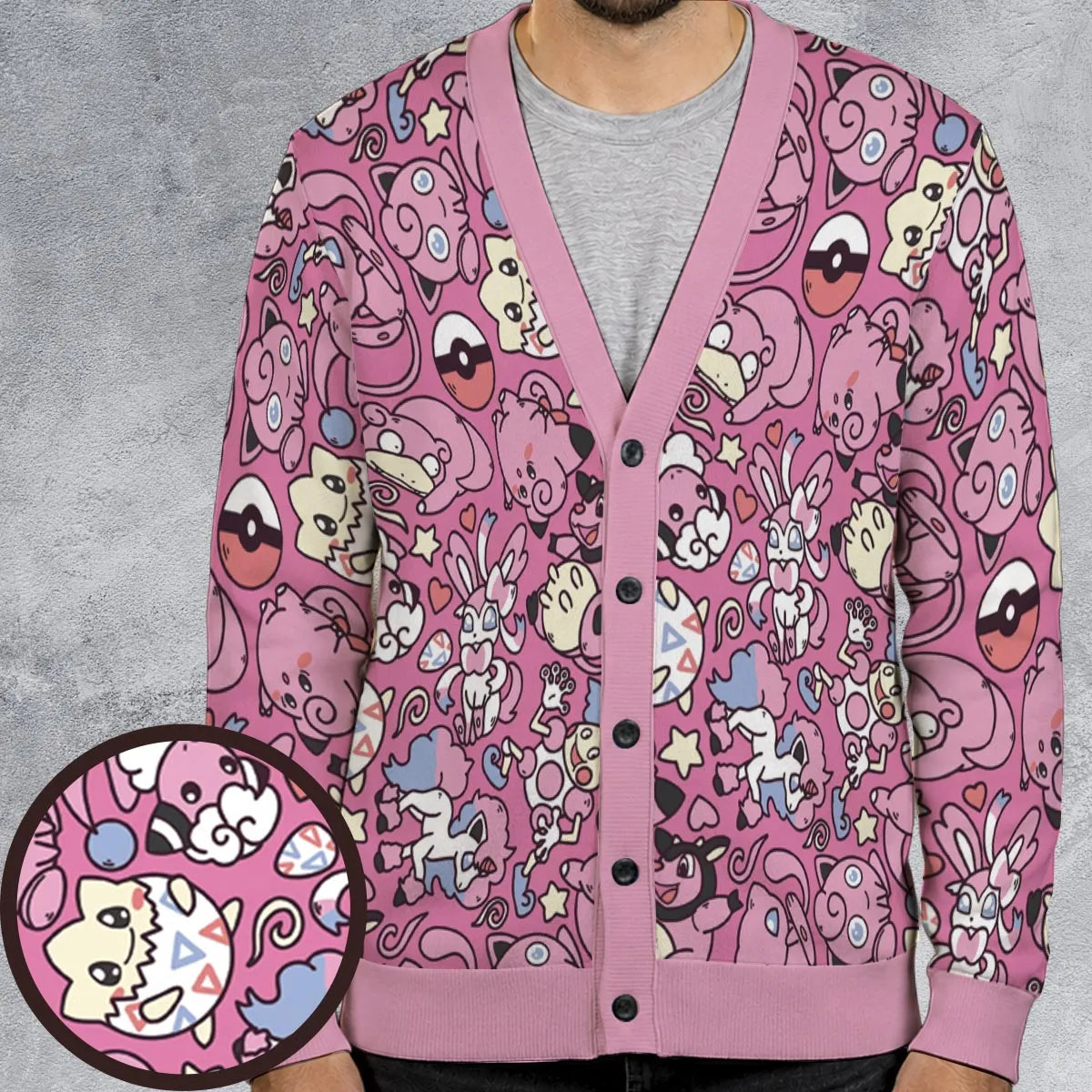 Fairy Pokemon Pattern Cardigan