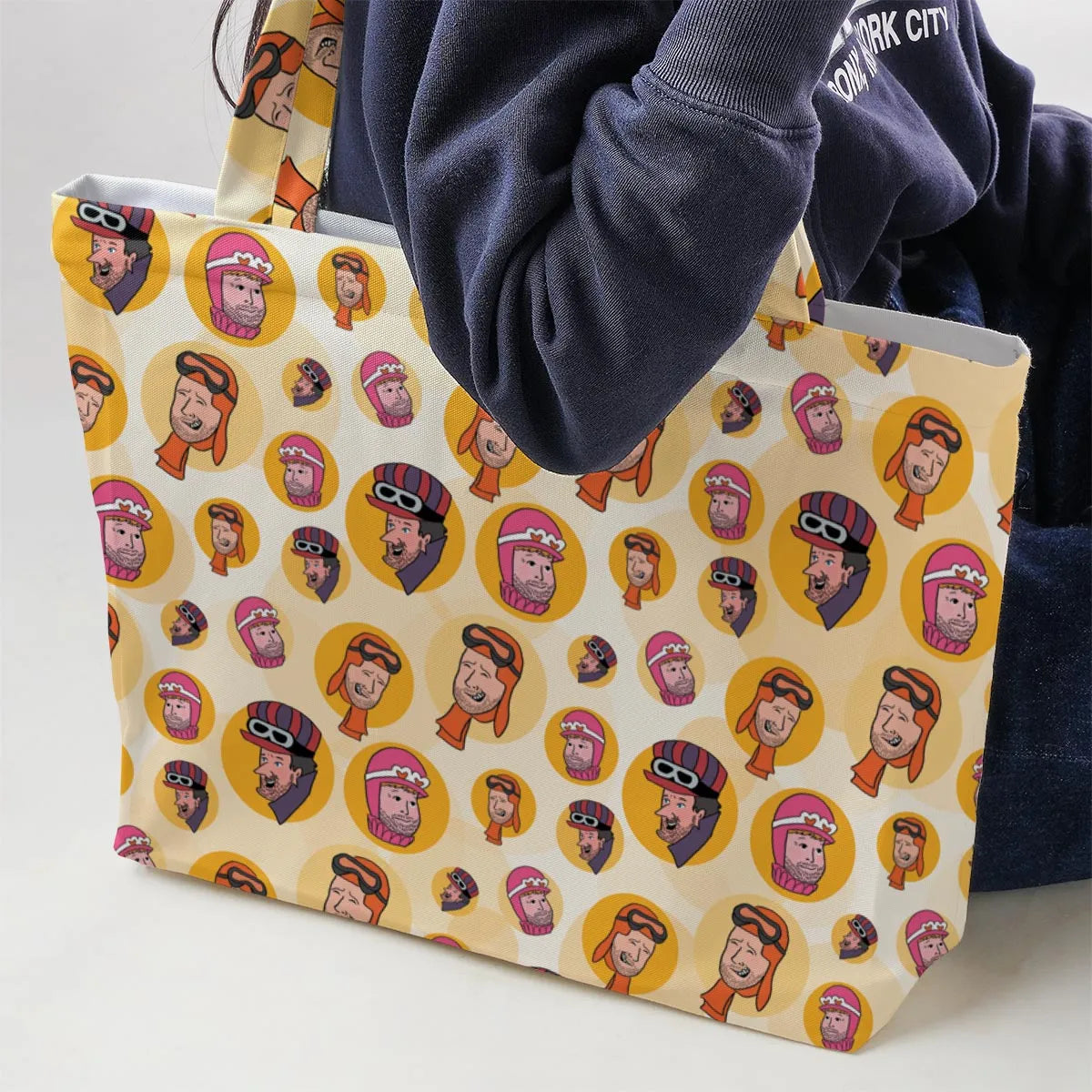 No More Jockeys Wacky Jockeys Large Tote Bag
