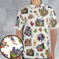 80s Famous Cartoon Characters Pattern AOP Men/Women Polo Shirt